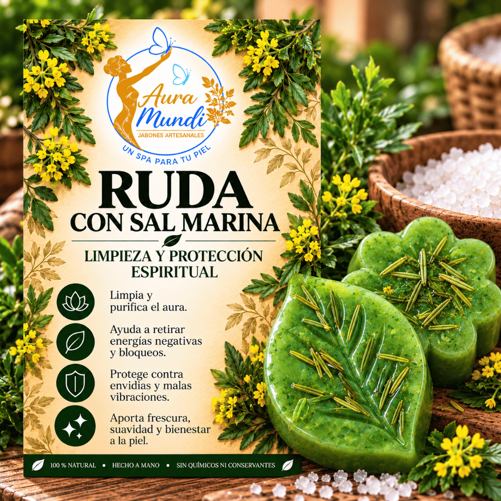 Jabón Esotérico de Ruda y Sal Marina