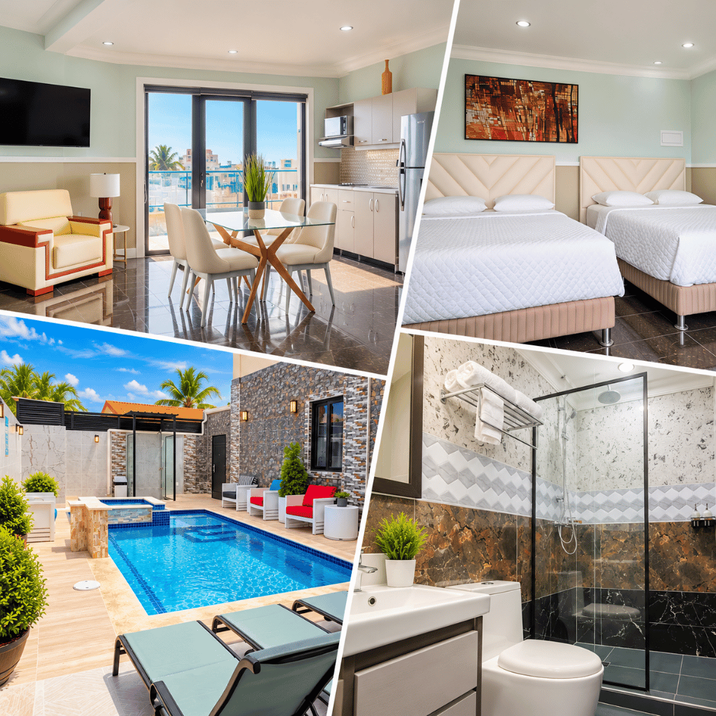 Suite de Lujo Jamanota en Eagle Beach para 4 Huéspedes